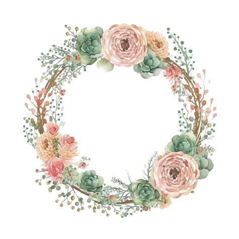 11 Floral Wreath Clipart Flower Wreath High Quality Jpgs - Etsy