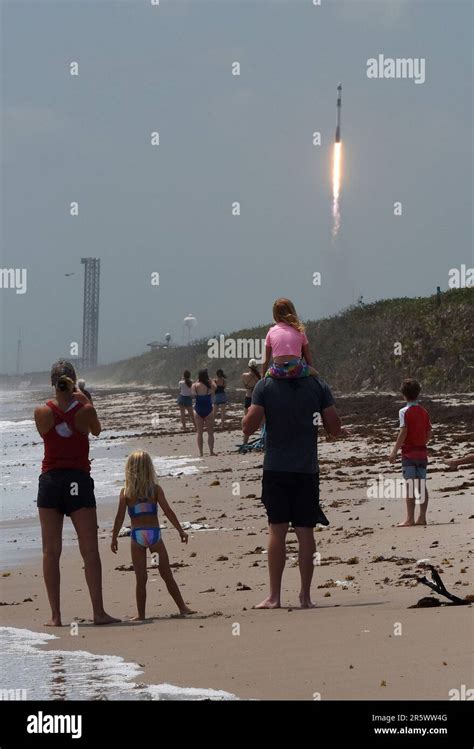 Cape Canaveral United States Th June People Watch From