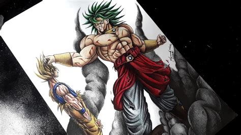 How To Draw Goku Vs Broly Step By Step Como Dibujar A Goku Vs Broly