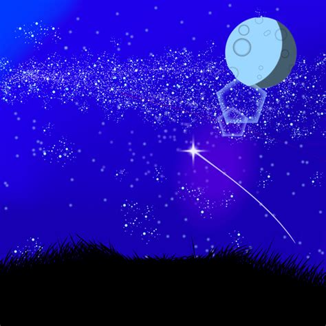 I decided to draw a night sky one day. Not many people saw it, so here ...