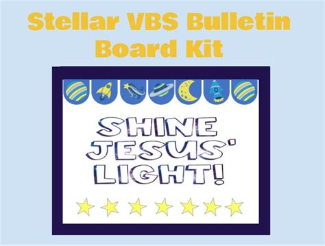 Stellar VBS Bulletin Board Kit Shine Jesus Light Etsy