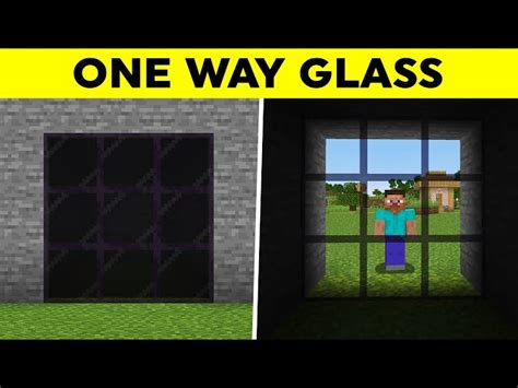 How To Make 1 Way Glass In Minecraft Glass Door Ideas