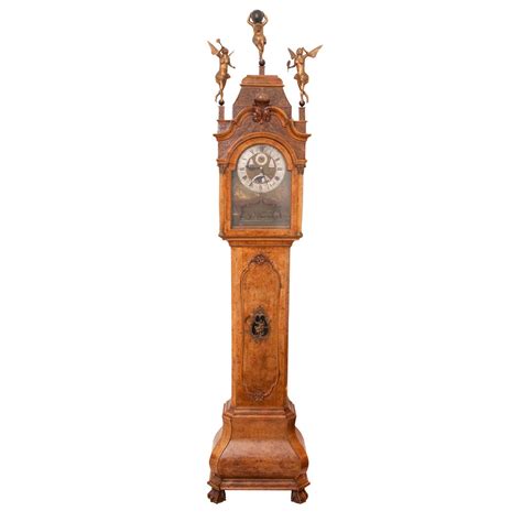 Amsterdam Burl Long Case Clock Wuba Warmink S For Sale At Stdibs