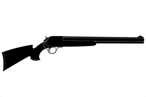 Vector Silhouette Of A Doublebarrel Shotgun Premium Ai Generated Vector