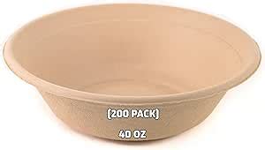 Amazon Ecoquality Count Oz Round Disposable Bowls Natural