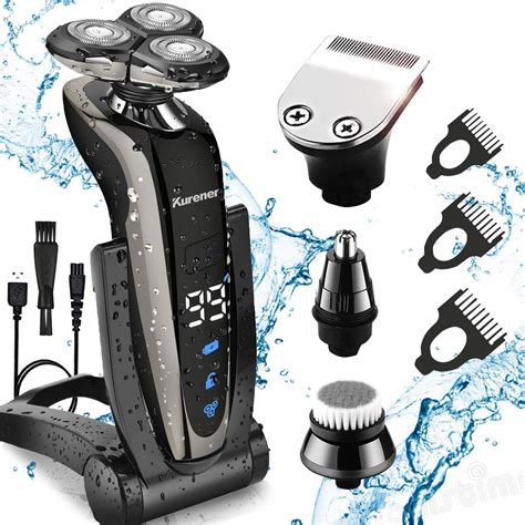 Electric Shaver Razor For Men Rechargeable 100 Waterproof Rotary For