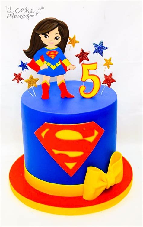 Supergirl Birthday Cake Superhero Birthday Cake Themed Birthday