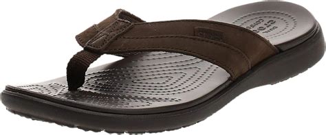 Crocs Mens Santa Cruz Canvas Flip Flop Sandals For Men