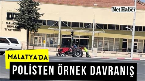 Malatya da polisten örnek davranış YouTube