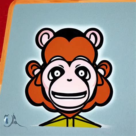 Cartoon Monkey Portrait From Bored Ape Yacht Club Nft Stable