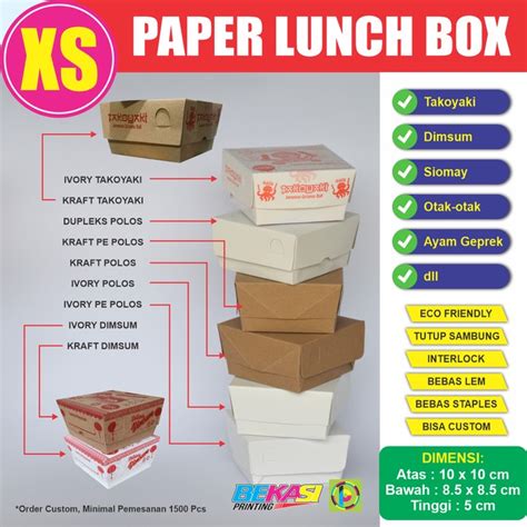 Jual Pl Xs Eco Pack Dus Siomay Box Dimsum Kotak Tempat Takoyaki X X