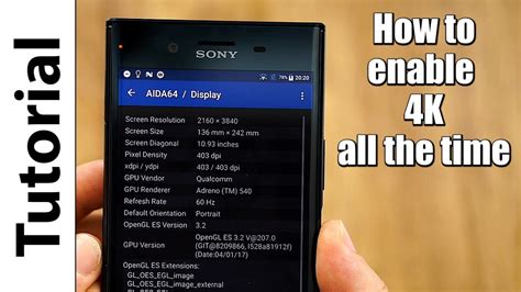 Sony Xperia XZ Premium How To Enable 4K All The Time YouTube