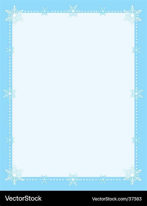 Snowflake border Royalty Free Vector Image - VectorStock