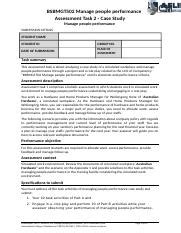 Bsbmgt Assessment Task Project Docx Bsbmgt Manage People