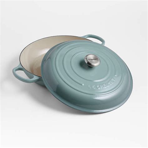 Le Creuset Signature Qt Sea Salt Saucepan Reviews Crate Barrel