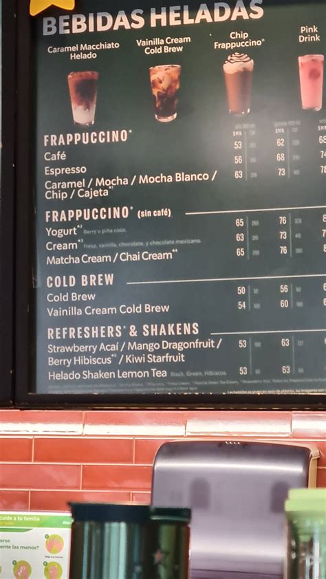 Carta Del Café Starbucks Ciudad Del México C Palenque 202