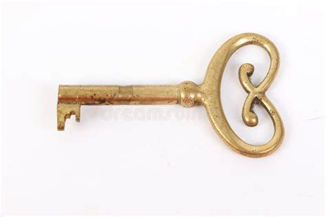 Golden Old Key In The Studio Stock Photo Image Of Rusty Lock 128829624