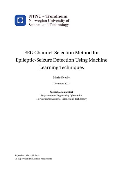 Pdf Eeg Channel Selection Method For Epileptic Seizure Detection