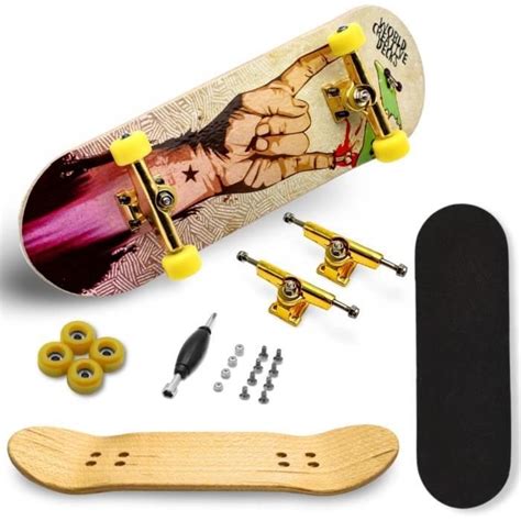 Jeu De Skateboard En Bois Creative Hang Loose Deck Dor Jaune