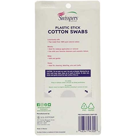 Swisspers Cotton Swabs Cotton Double Tipped