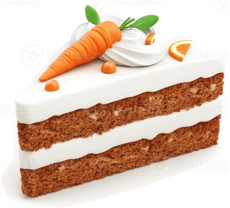 delicious carrot cake slice garnished   carrot  orange