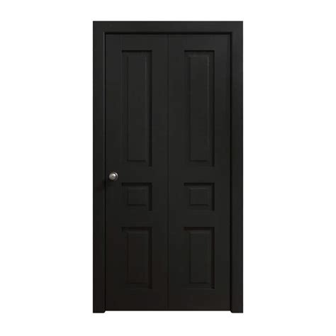 Sartodoors 60 In X 84 In Painted Black Oak Solid Wood Bi Fold Doors