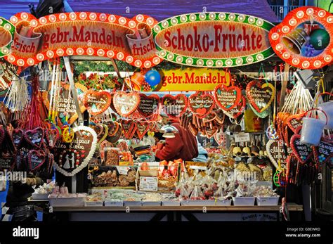 Market Stall With Gingerbread And Sweets Christmas Market Dortmund