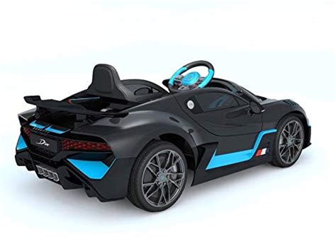 Coche El Ctrico Infantil Bugatti Divo V Mando Rc Negro Coches