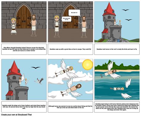 Icarus And Daedalus Story Board Storyboard By Fe4a6cb2