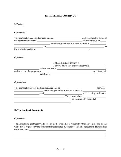 Bathroom Remodel Contract Template | dev.onallcylinders.com