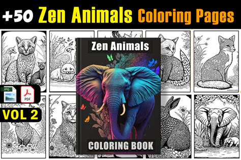 Zen Animals Coloring Pages - Vol 2