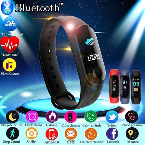 Buy M3 Smart Bracelet Color Touch Screen Fitness Tracker Blood Pressure