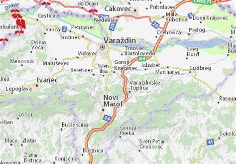 MICHELIN Varaždin Breg map - ViaMichelin