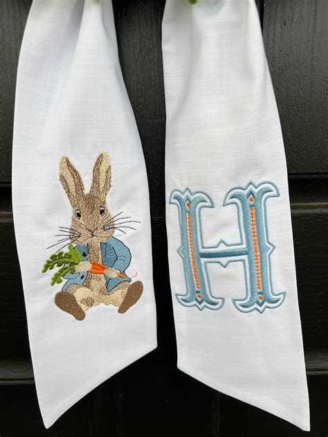 Easter Bunny Wreath Sash Easter Wreath Sash Etsy In 2024 Easter