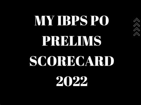 My IBPS PO PRELIMS SCORECARD 2022 YouTube