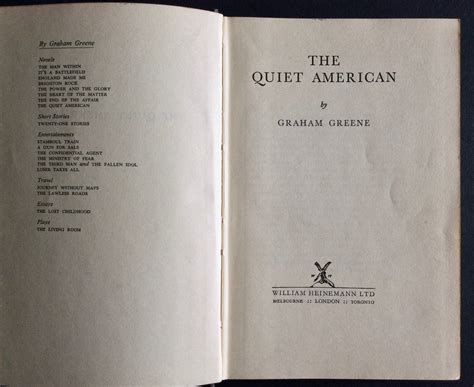 THE QUIET AMERICAN by GRAHAM GREENE: Very Good Hardcover (1955) 1st ...