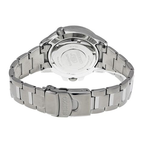 Seiko 5 Automatic Compass Dark Blue Dial Stainless Steel Men's Watch ...