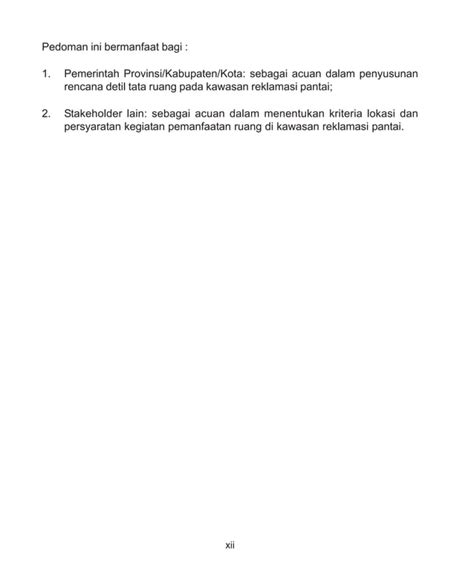 Pedoman Perencanaan Tata Ruang Kawasan Reklamasi Pantai PDF