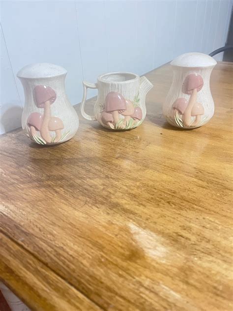 Vintage 1970s Arnels Mushroom Set Etsy