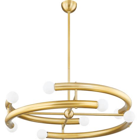 Mitzi H782808 AGB Allegra Modern Aged Brass Chandelier Light MTZ