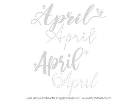 April Hand Lettering Practice Worksheets Sol UDocz