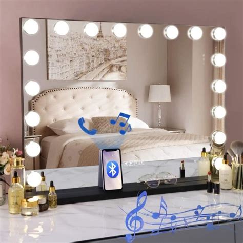 Miroir Maquillage Avec Bluetooth Miroir Coiffeuse Avec Lumi Res Miroir