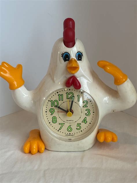 Vintage Rooster Alarm Clock - Etsy