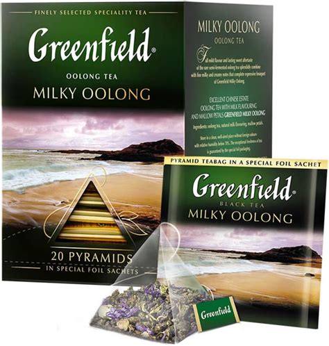 Greenfield Milky Oolong Pyramid Collection 20 Pyramids In Special Foil ...
