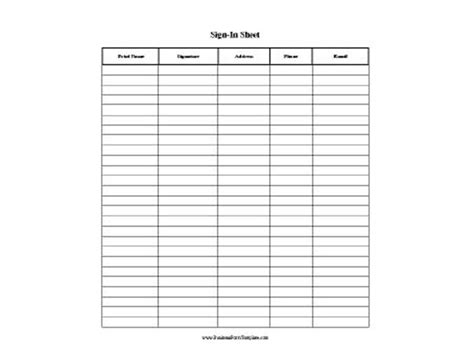 Sign In Sheet Template Free Printable Upload The Pdf You Need To Esign