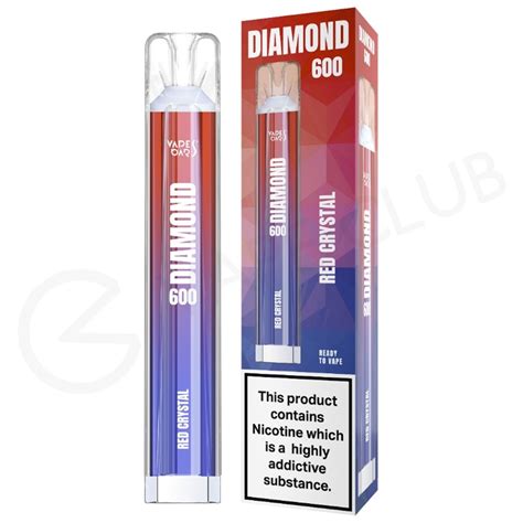 Red Crystal Vapes Bars Diamond 600 Disposable Vape