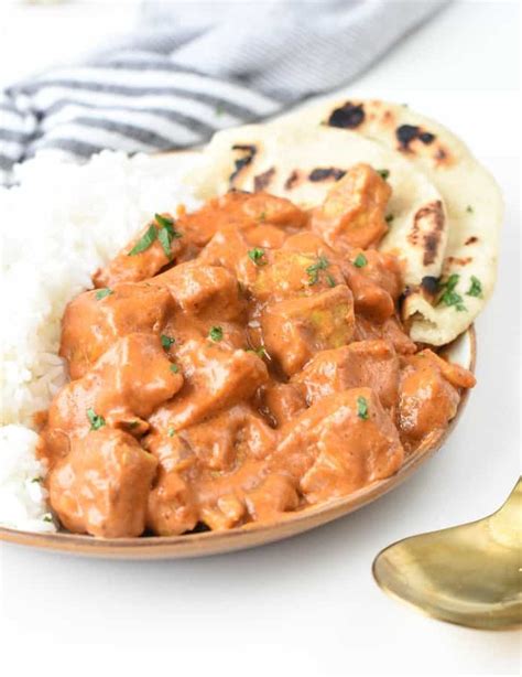 vegan butter chicken tofu butter chicken  conscious plant kitchen
