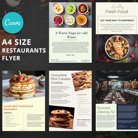 Restaurant Flyer Canva Templates Pennyblack Templates