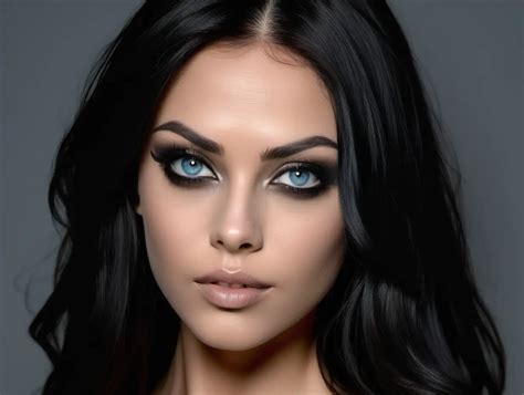 Glamorous Model With AlmondShaped Blue Eyes And Edgy Style MUSE AI