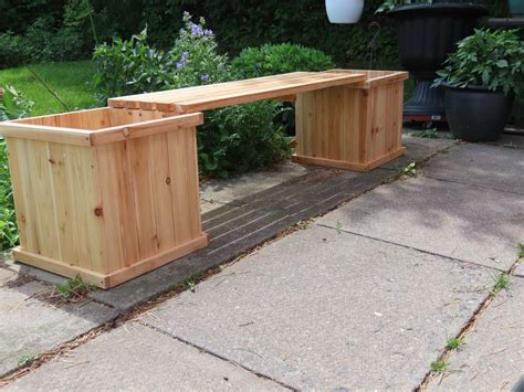 Outsunny Wooden Garden Planter With Bench Raised Garden Bed Bench For Patio Park 69 25 X 15 X